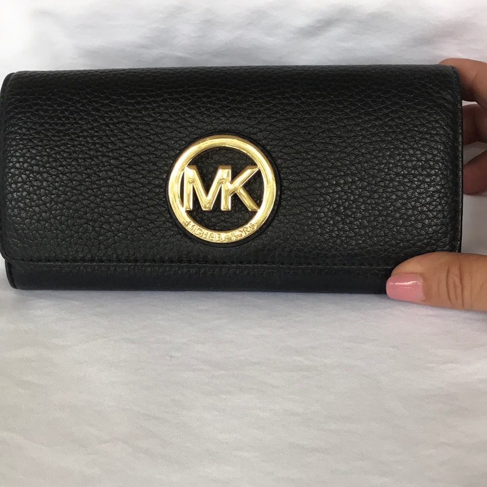Large black Michael Kors wallet- SOLD! - Picture 1 of 4